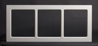 Dekorfönster Kombi utvändigt  spröjs 890x390mm vit enkelglas